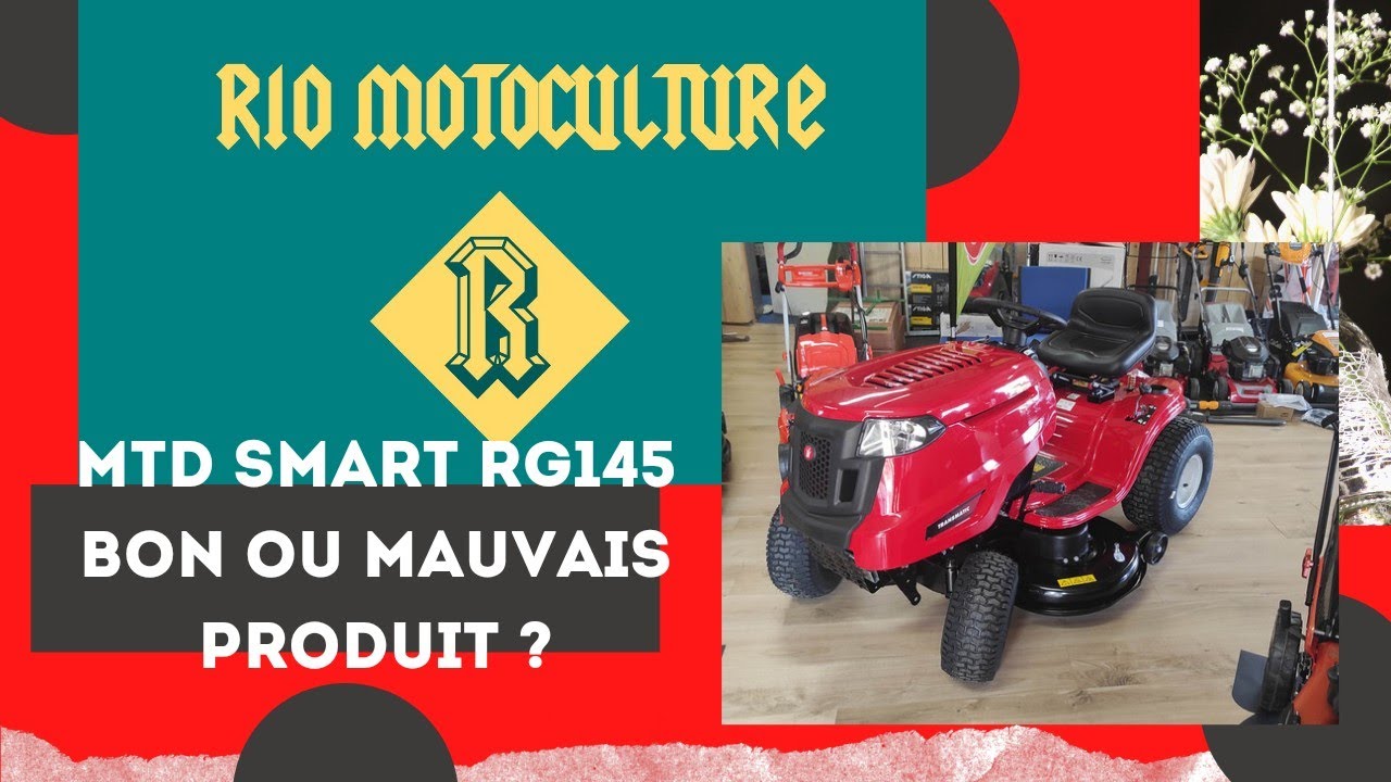 RG145 présentation du tracteur tondeuse MTD simple fiable et économique