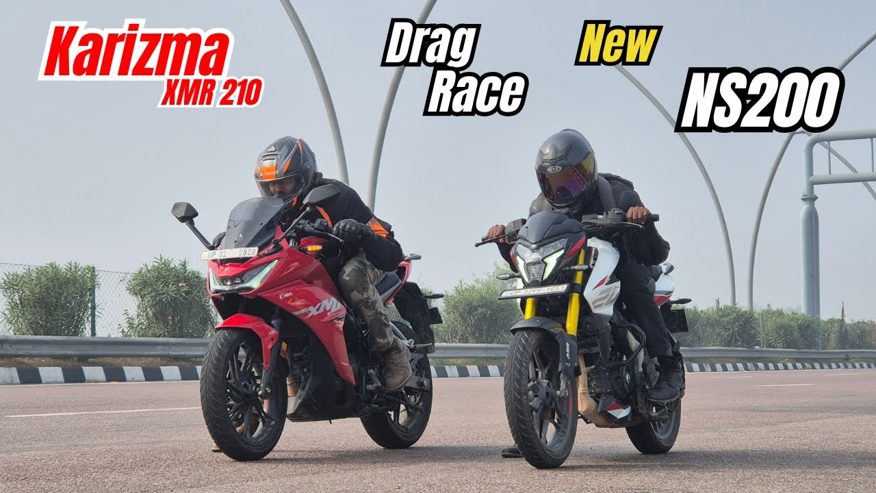 Karizma XMR 210 vs NS200 Drag Race