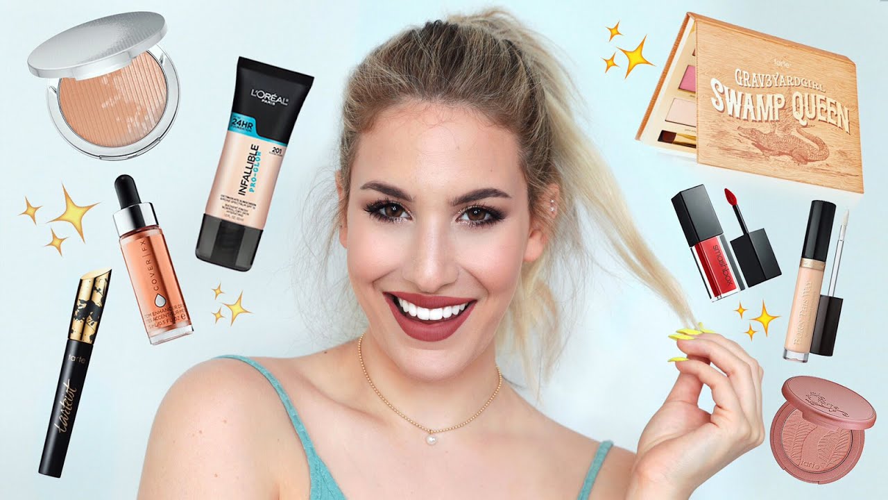 TESTING NEW MAKEUP: L'Oreal PRO GLOW, SWAMP QUEEN Palette, Cover FX ENHANCER DROPS + More!
