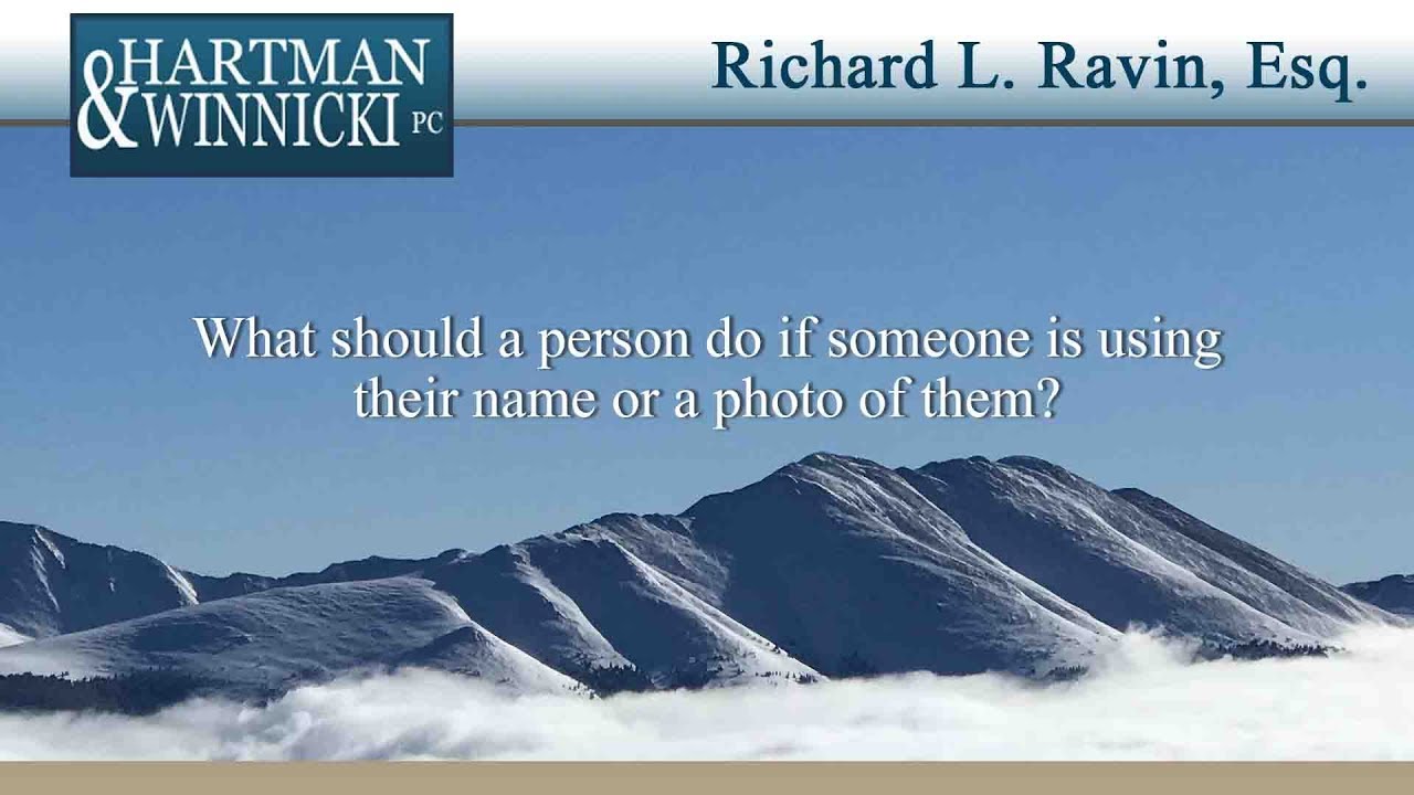 What should a person do if someone is using their name or a photo of them?