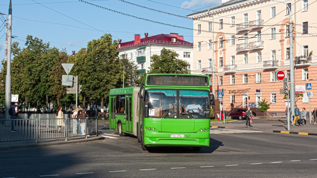 Мини-Поездка на автобусе МАЗ 105.465 по маршруту 7а Вокзал-мкрн Клёнковский