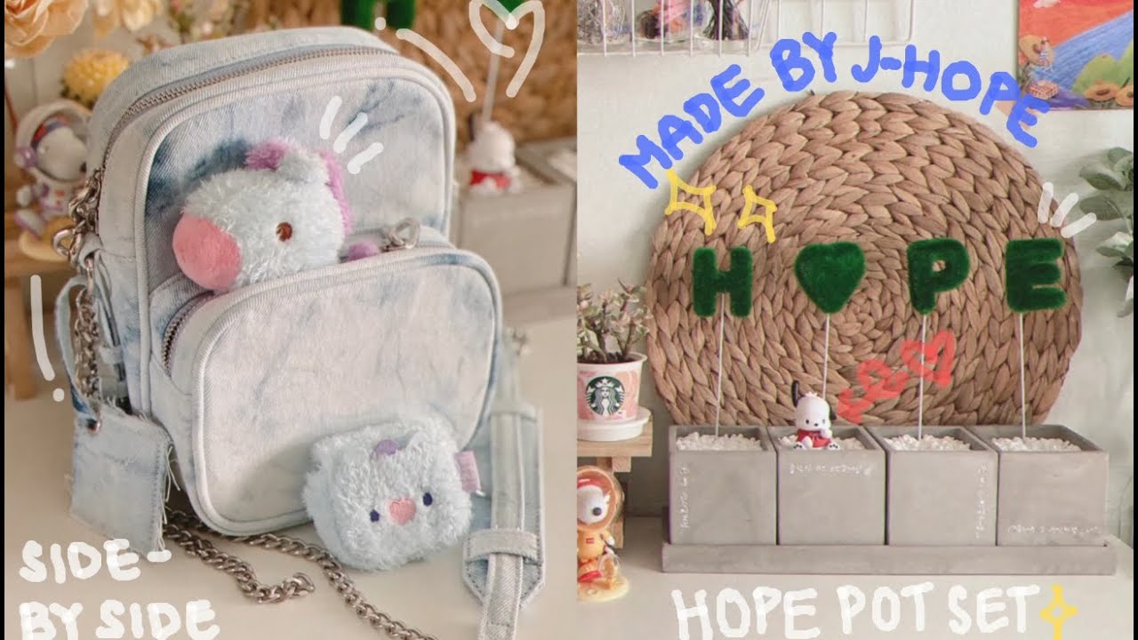 ARTIST-MADE COLLECTION BY BTS J-HOPE | Hope Pot Set & Side by Side Mini Bag | Unboxing 💜