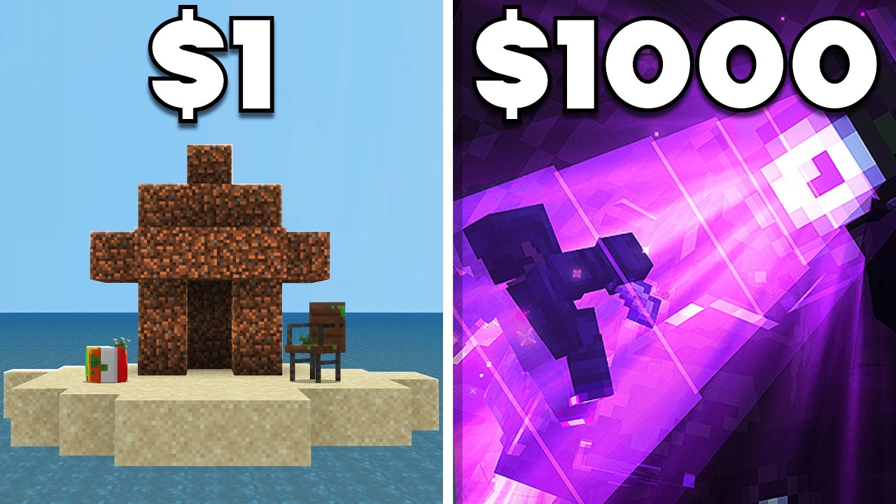 $1 vs $1,000 Minecraft Mods!