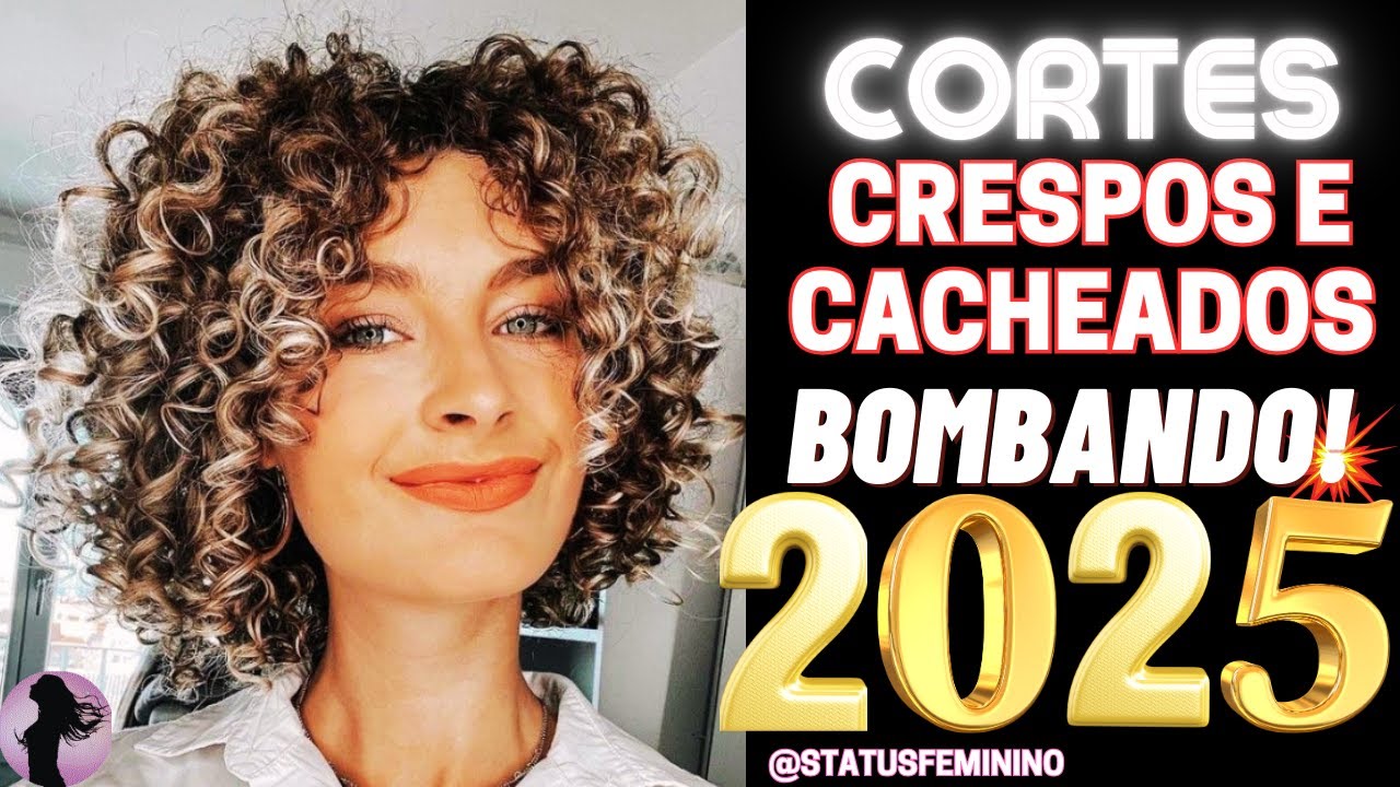 CORTES CURTOS FEMININOS CABELOS CRESPOS E CACHEADOS 2025 MODA