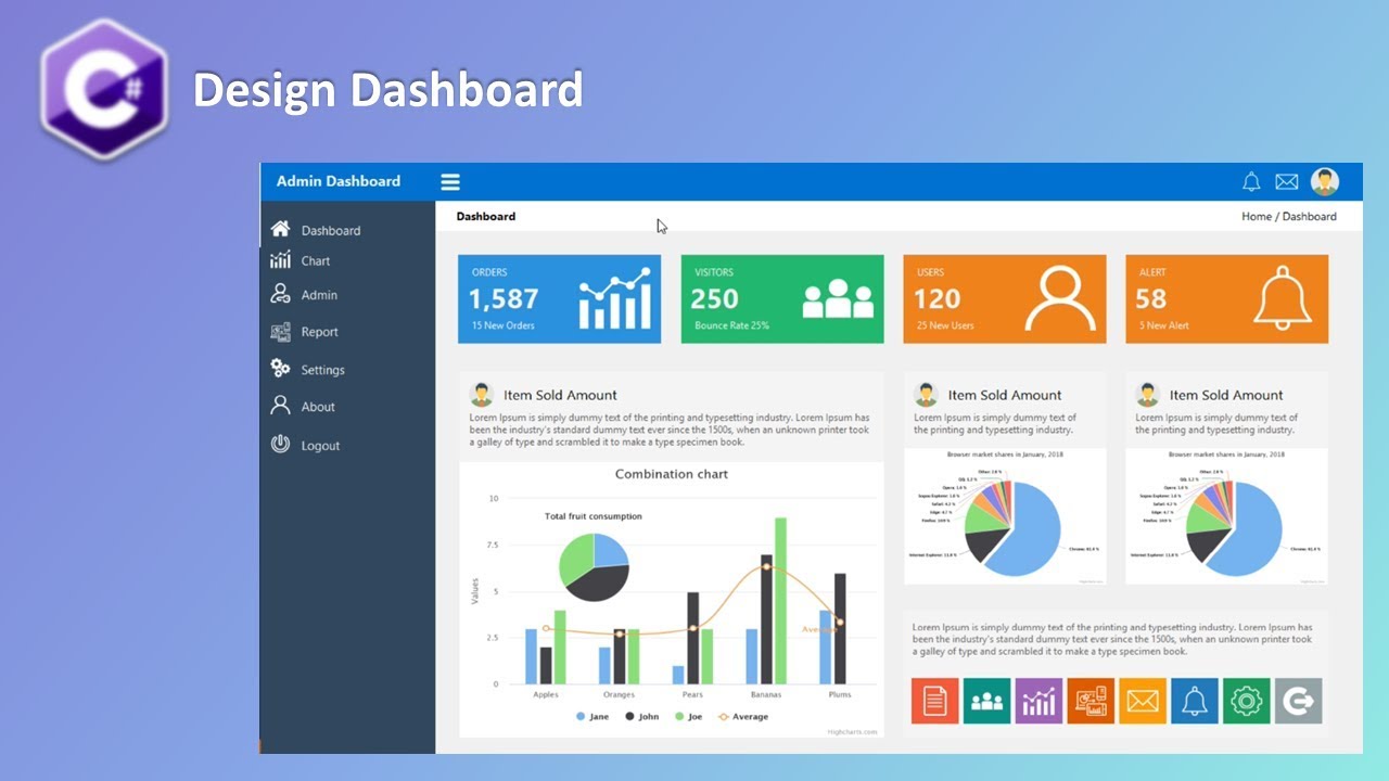 C# UI - Design Dashboard