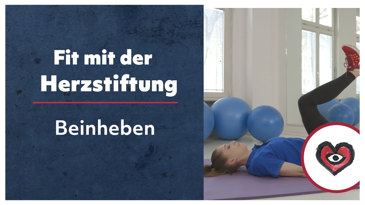 Fit mit der Herzstiftung - Beinheben liegend im Wechsel