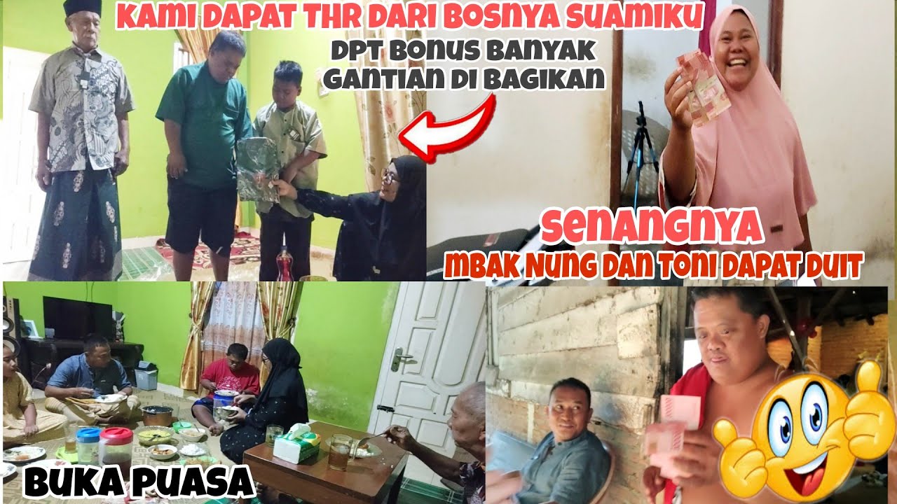 Alhamdulillah Yuna mbak Nung dan Toni dpt bonus THR duit  dari bos motor ⁉️ Mbak iti vlog 