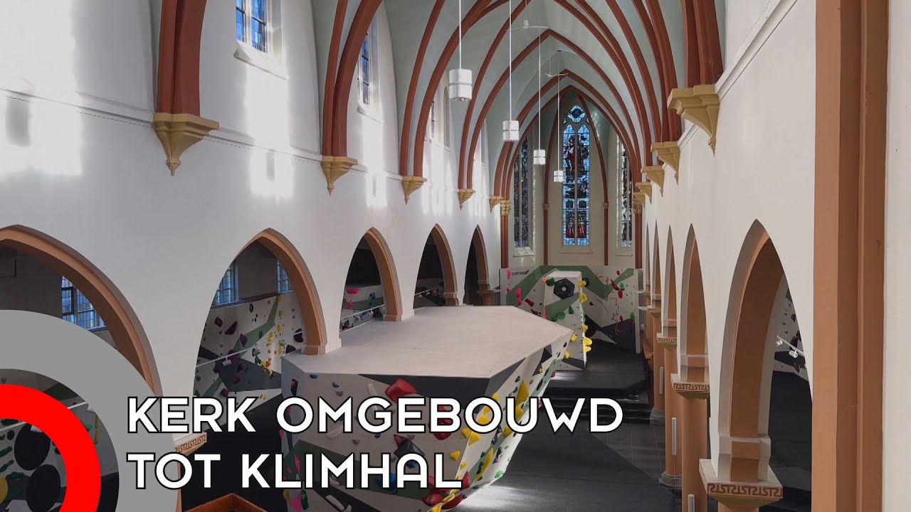 Monumentale kerk in Veldhoven omgebouwd tot klimhal