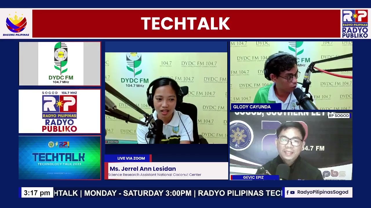 TechTalk with Ms. Jerrel Ann Lesidan, Sci. Research Assistant, National Coconut Research Center, VSU