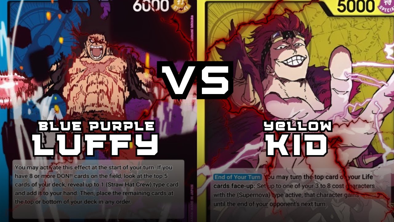 Blue Purple Luffy 青紫ルフィ VS Yellow Kid 黄キッド | OP11 | OPTCG | StreetfoodKingsPH