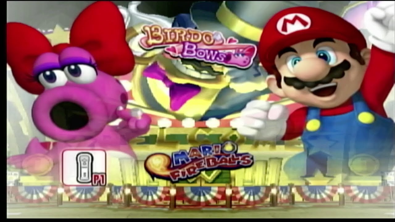 Mario Super Sluggers: Birdo Bows vs Mario Fireballs Gameplay HD