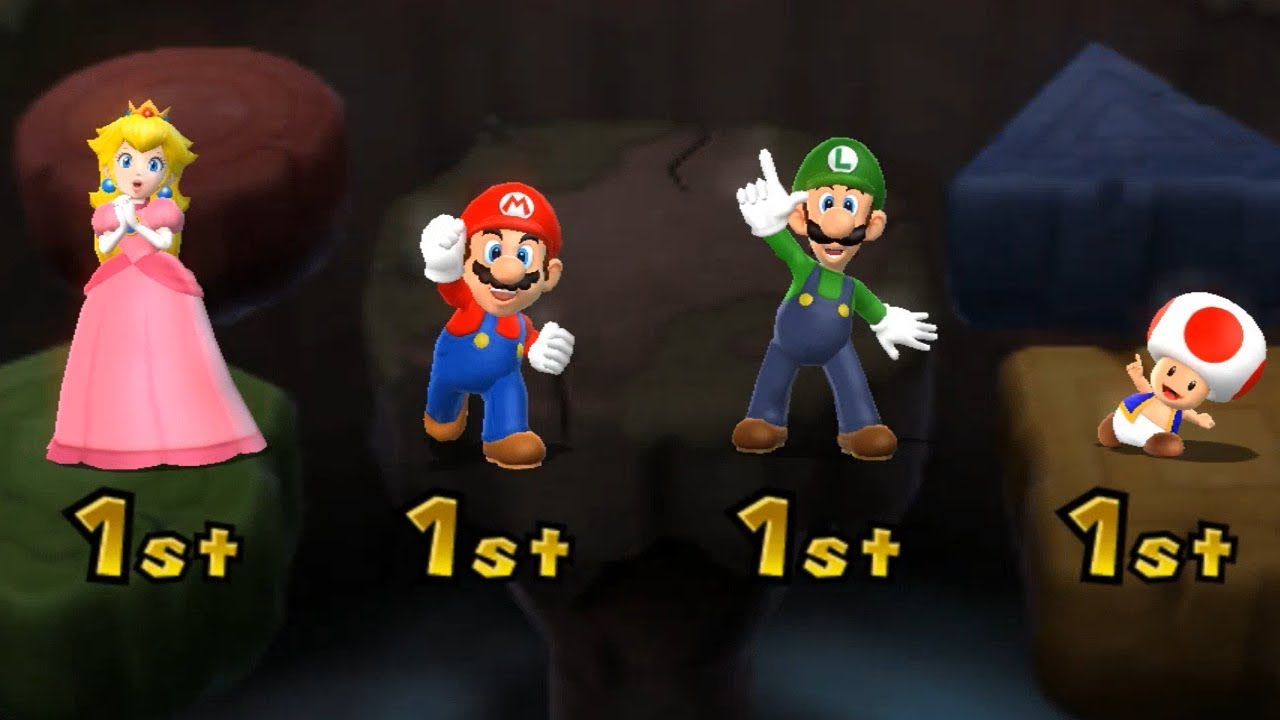 Mario Party 9 Boss Rush - Peach vs Mario vs Luigi vs Toad Master Difficulty| Cartoons Mee