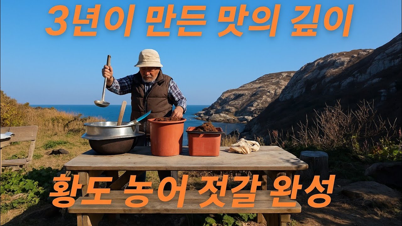 황도의 손으로 짜낸 3년 숙성 농어젓갈 완성 | Hwangdo Island 3-Year Fermented Sea Bass Sauce