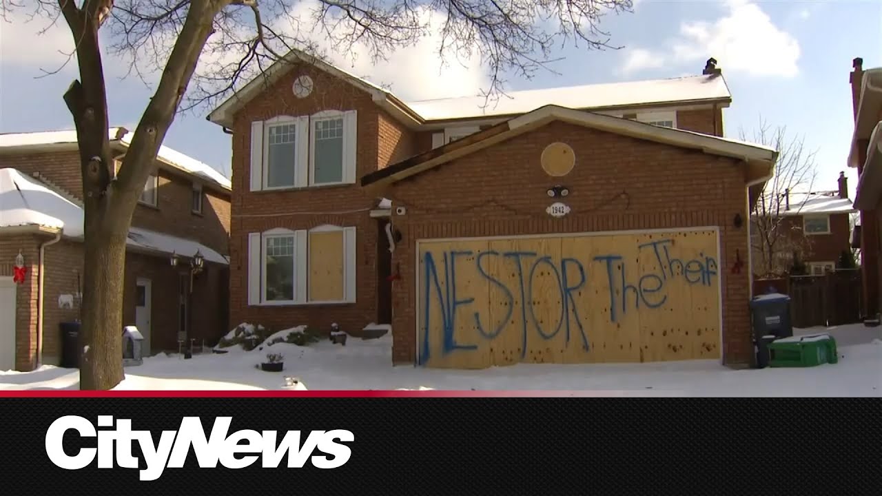 Peel police investigating after Mississauga house targeted by gunfire, arson, graffiti