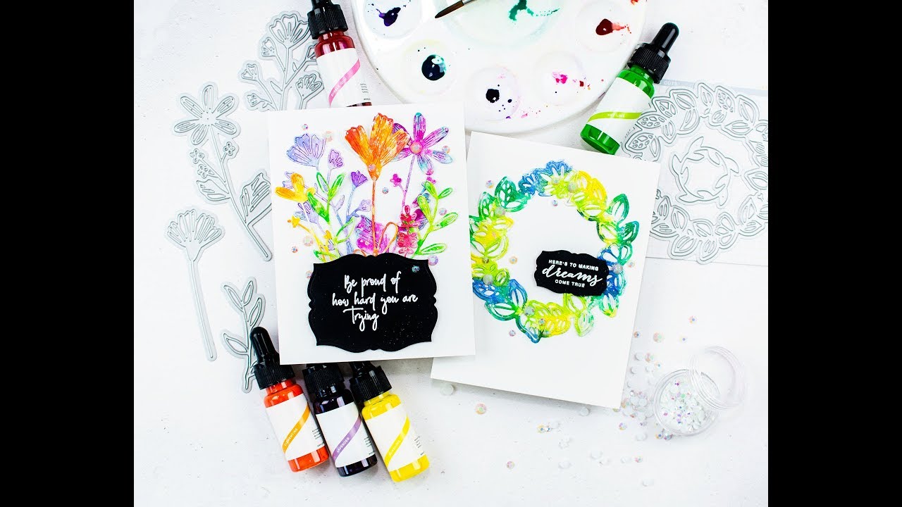 Watercolored Die Cuts