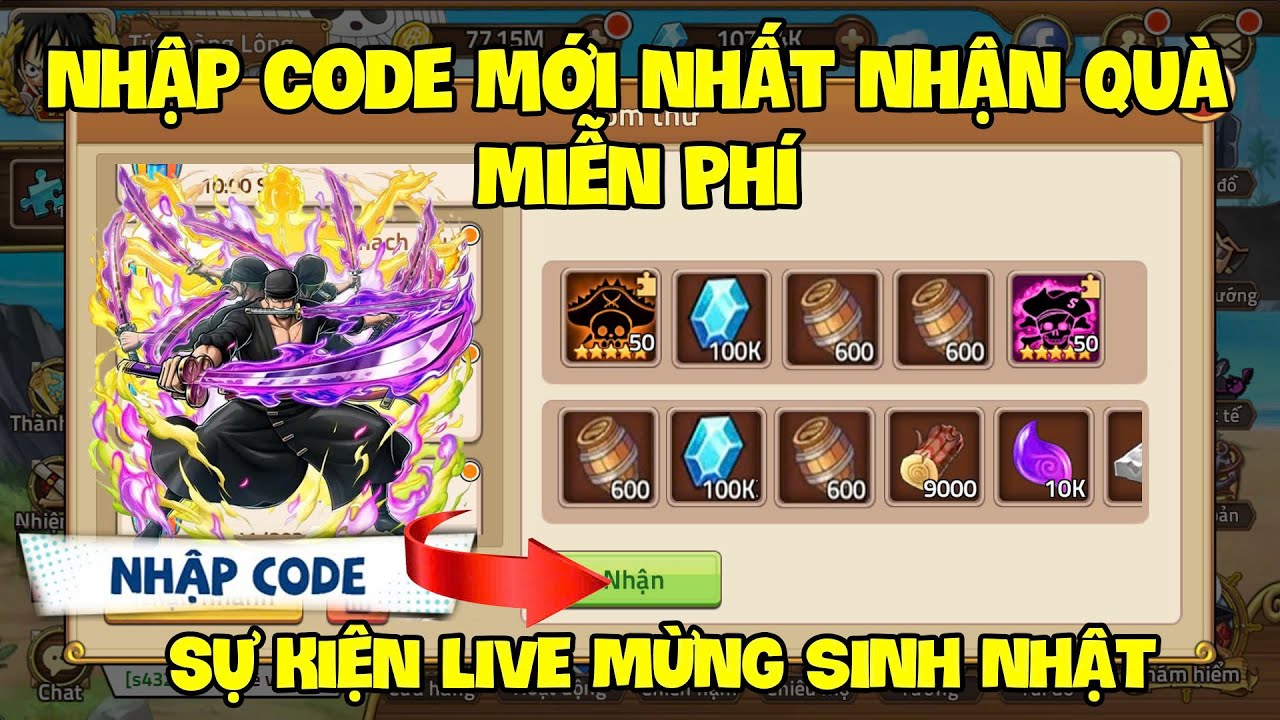 Tổng Hợp 3 Code Huyền Thoại Hải Tặc D&ugrave;ng Chung Mới Update | Sự Kiện Nhận Code Tuần Vip 2026 Nha