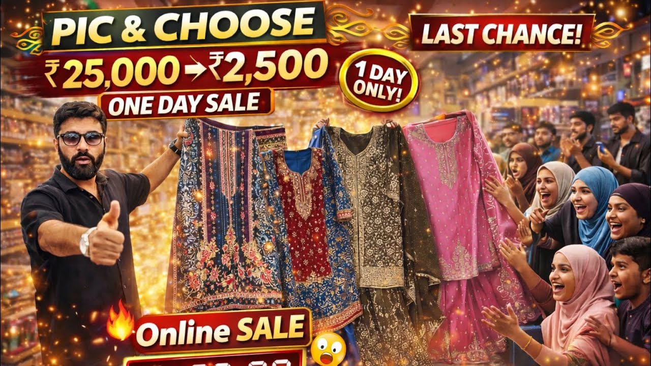 🔥 Pic & Choose Sale 😱 ₹25,000 Dress Only ₹2,500 | One Day Online Sale | Limited Stock