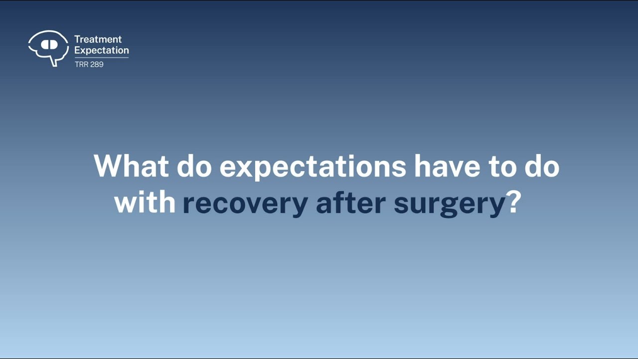 In a nutshell with Johannes Laferton - How are expectations related to recovery after surgery?