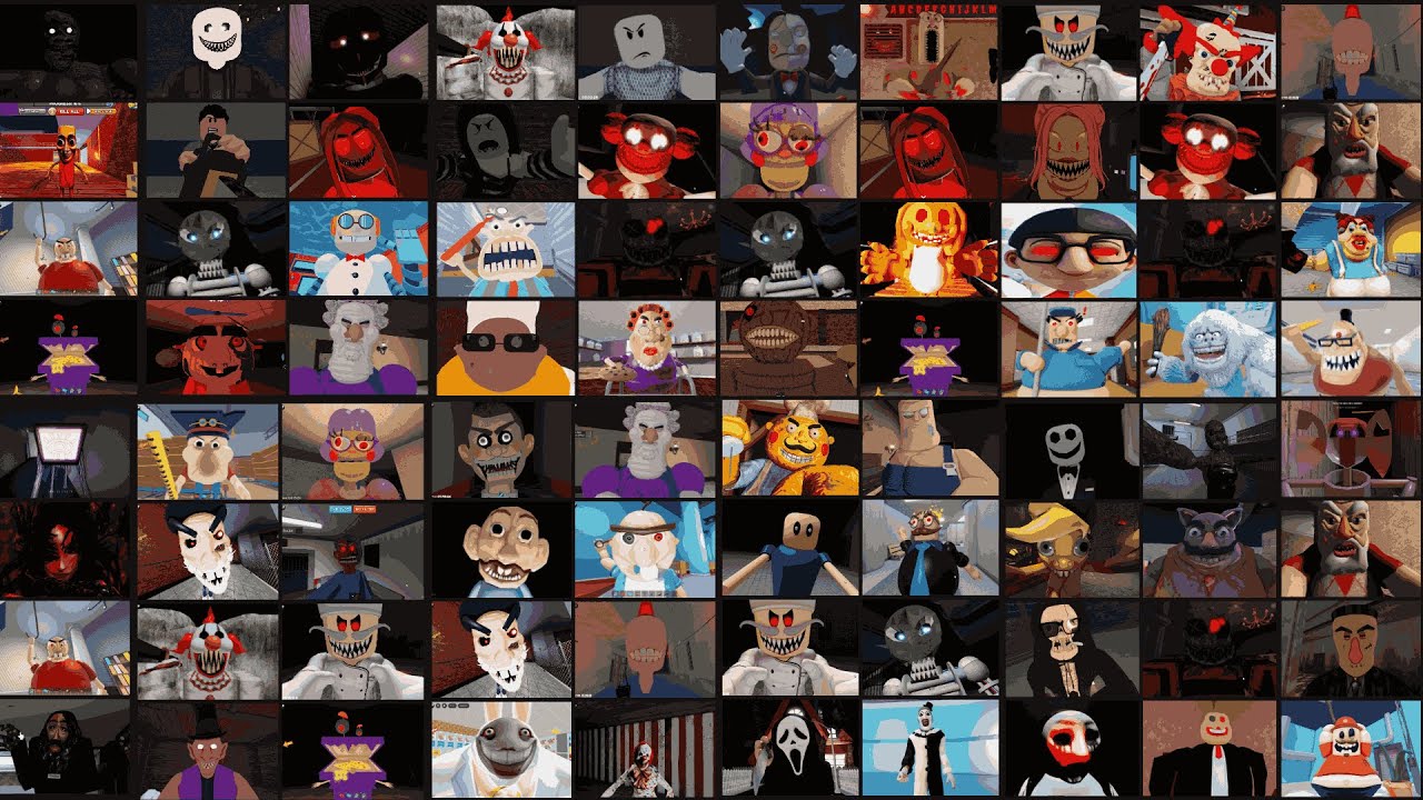 ALL ROBLOX JUMPSCARE'S - Grandma, School, Bobby, Baby, Police, Stinky, Miss, Mr.Mix, Siren Cop