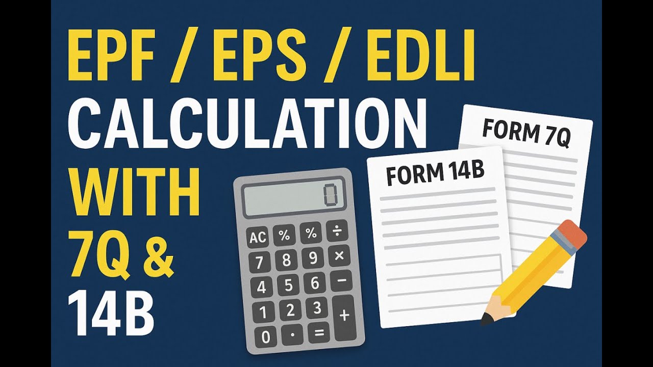EPF Calculation Full Tutorial | 7Q & 14B Interest + Penalty Complete Guide 2025 With Tool #Epf #epfo