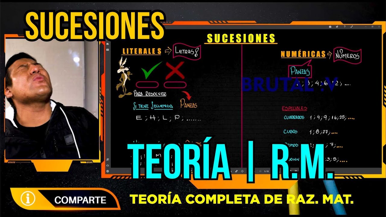 SUCESIONES Teoría | RAZONAMIENTO MATEMÁTICO
