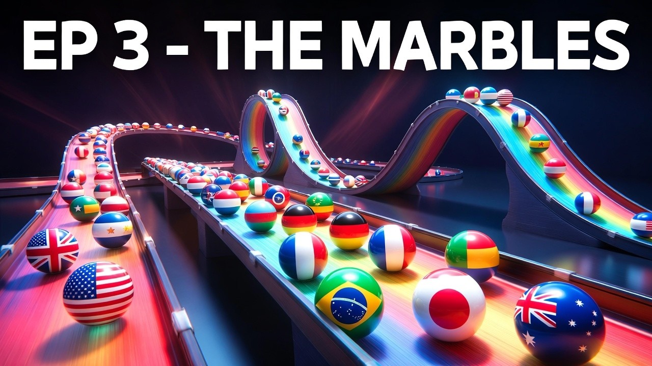 66 Marbles! 6 Epic Tracks - Ultimate Marble Race in #Algodoo  #marblerace