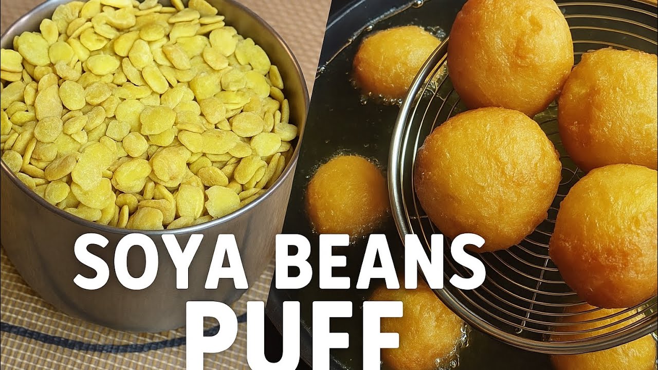 Tasty soya puff recipe, healthy high protein snack  idea and easy to make!