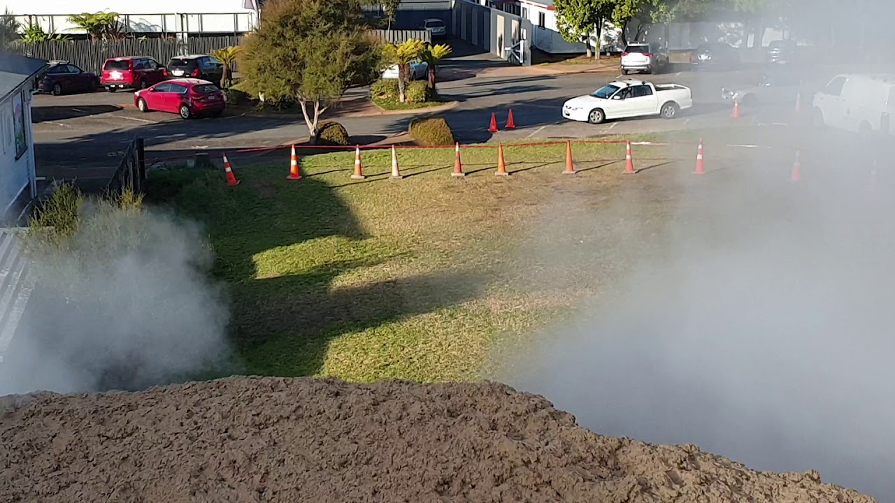 The newest geothermal feature in Rotorua, New Zealand.