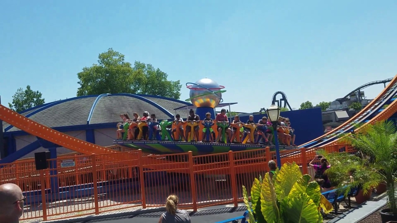 Checking Out the Rides at Six Flags St. Louis on a Busy July Day