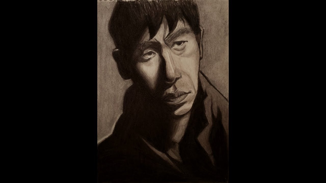 Portrait of Ji Seung-Hyun (Charcoal Portrait 03 Timelapse)