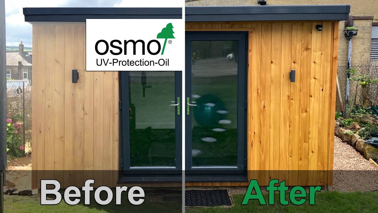 Treating garden room cladding - Osmo Oil UV-Protection (Timelapse)