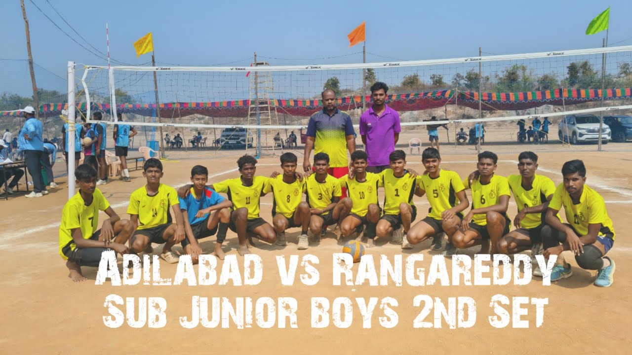Adilabad vs Rangareddy set 2 volleyball match🏐❤️‍🔥