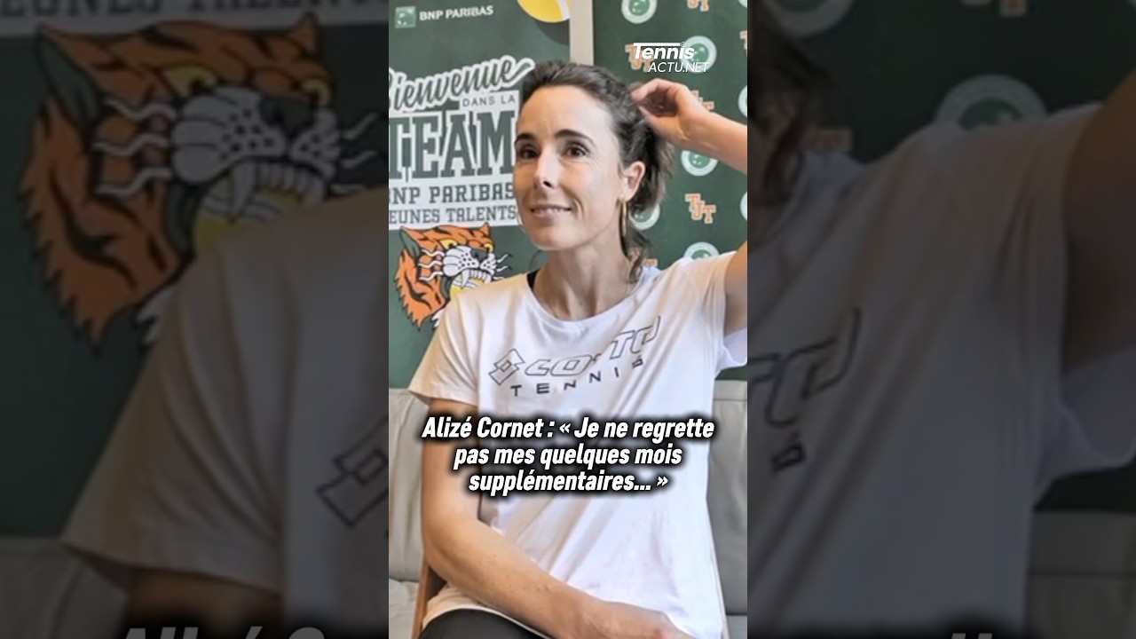 Aliz&eacute; Cornet raconte son retour express au micro de Tennis Actu !