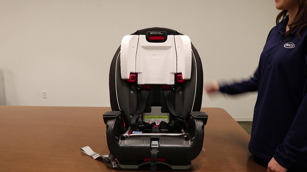 Graco® Как снять и установить чехол автомобильного сиденья на Milestone™ All-in-One