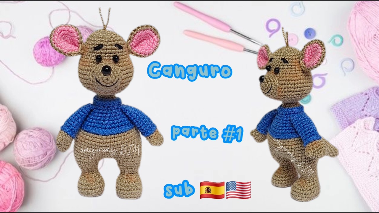 Кенгуру крючком. Часть №1_ #урок #amigurumi