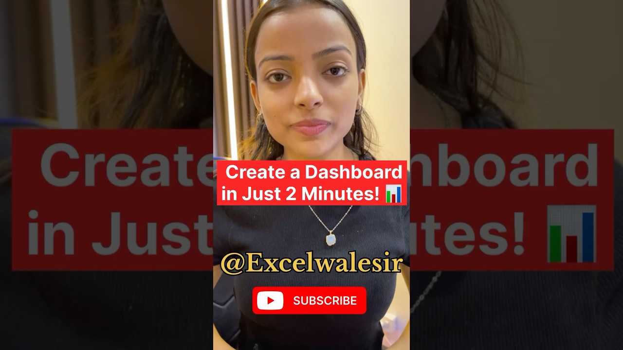 Create a Dashboard in Just 2 Minutes! 🚀📊 #exceltraining
