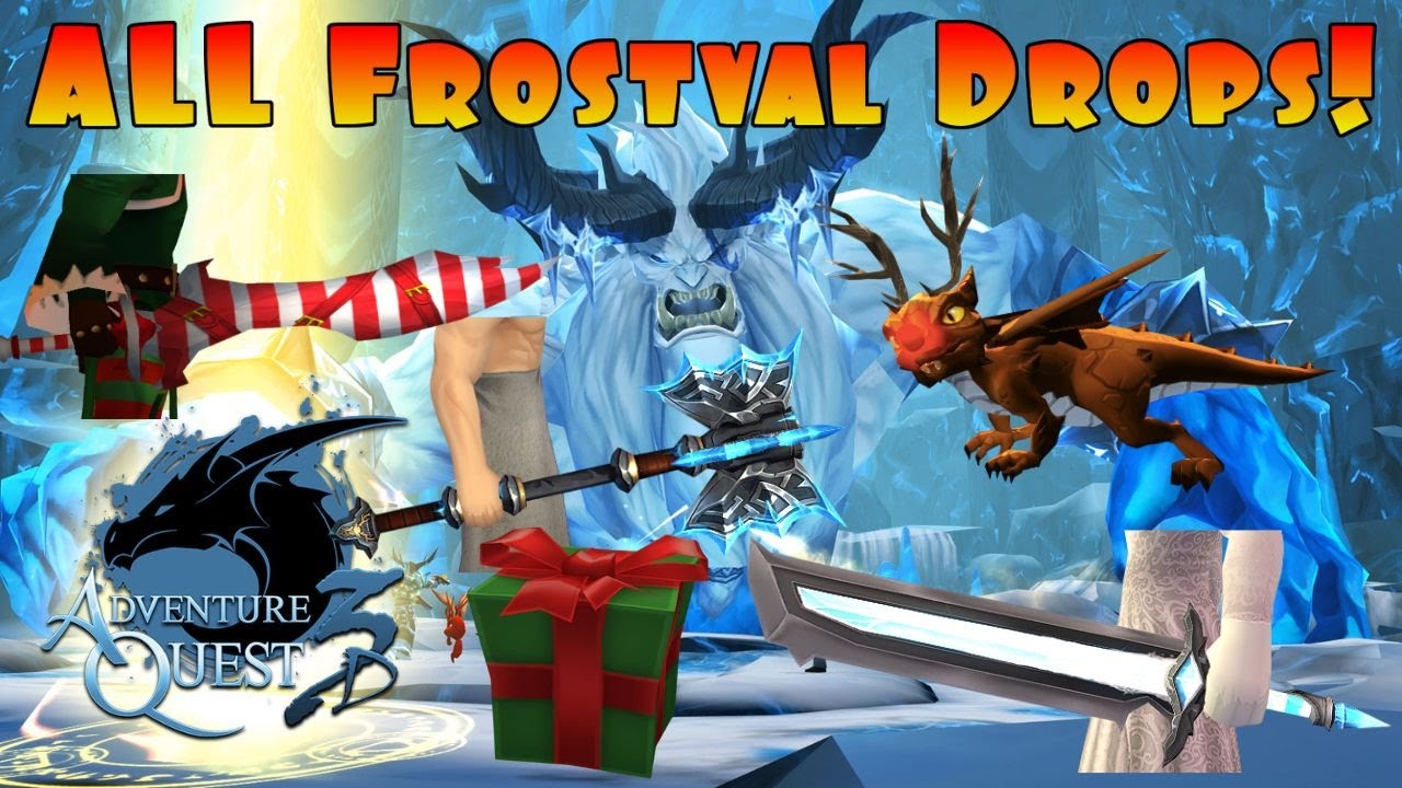 ALL Frostval Drops 2025! Includes Travel Form, Rare Items And More! AdventureQuest 3D