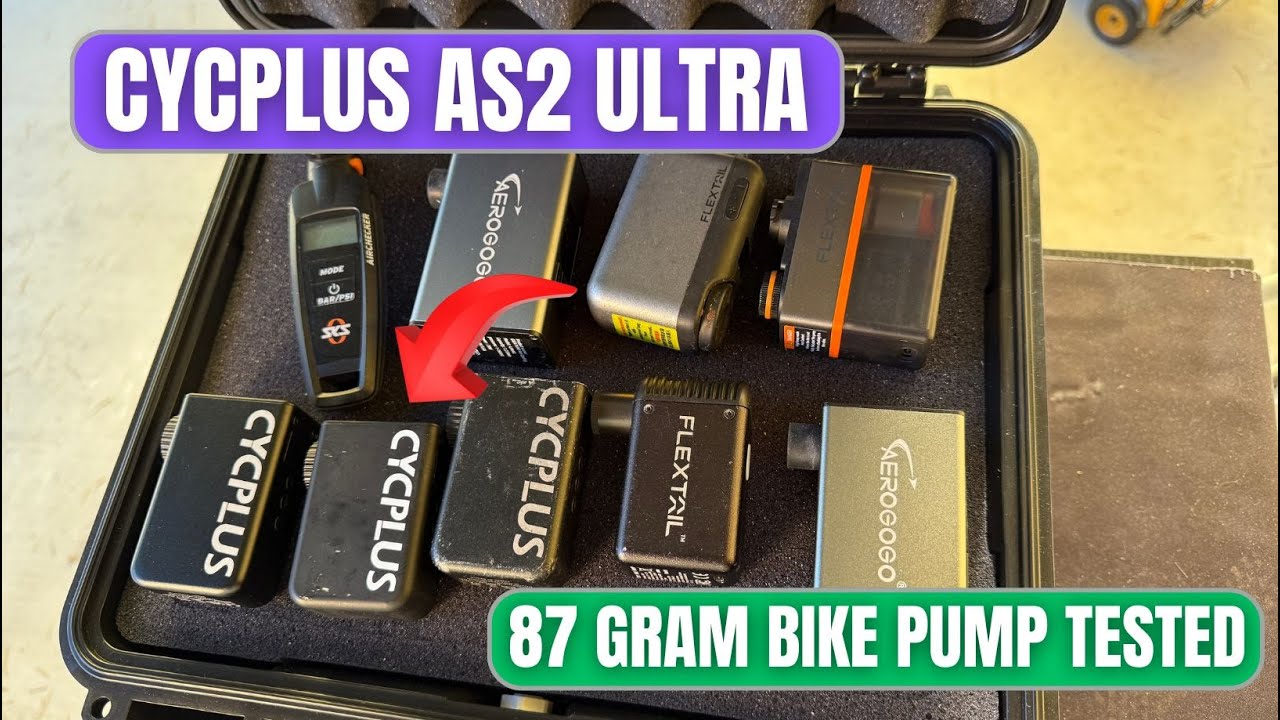 Cycplus AS2 Ultra Electric Bike Pump - lightest bike compressor pump is torture tested