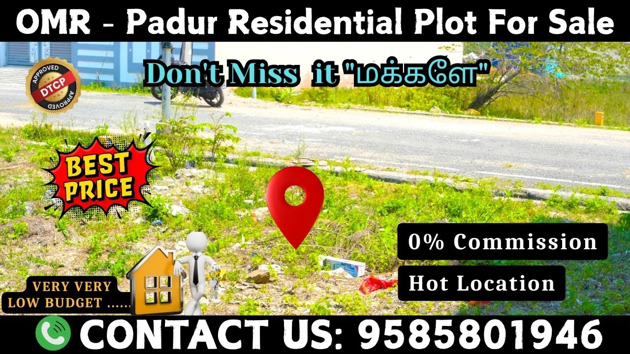 OMR - Padur TCS Siruseri IT Park Near Residential Plot For Sale #omr #plots #chennaiplotforsale