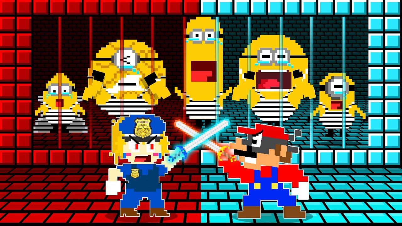 Super Mario Bros. but Mario Rescue Team MEGA MINIONS in Prison | Game Animation