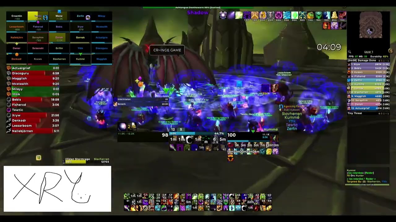 los retardos tries to speed kill illidan???