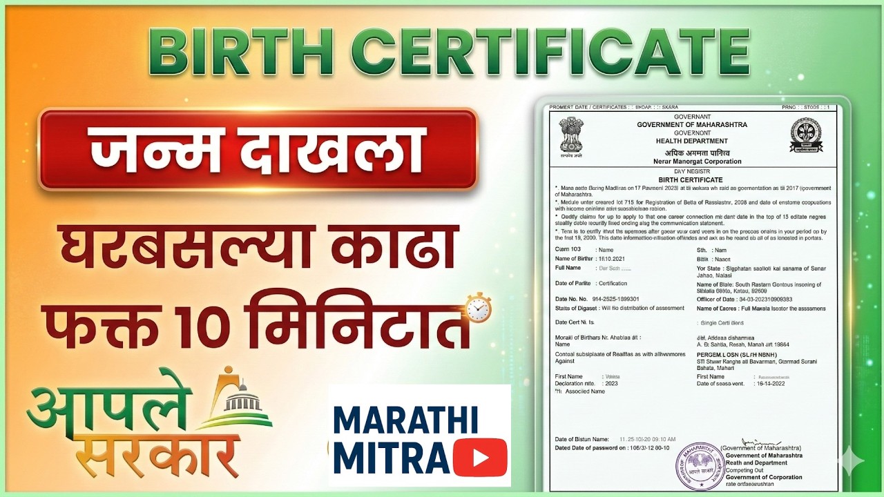 Birth Certificate Online Maharashtra | जन्म दाखला ऑनलाईन कसा काढायचा? फक्त 10 मिनिटांत!