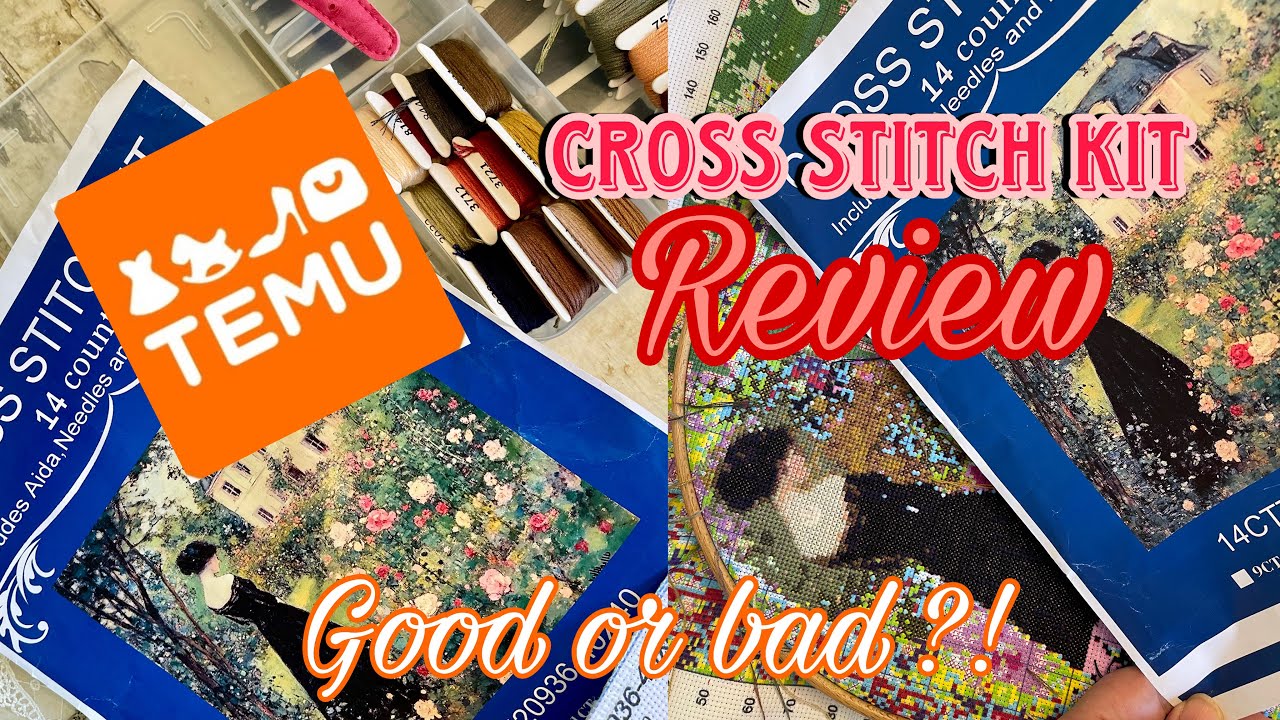 ريفيو و رأي صريح على كروسستيتج اشتريته من temu , تعالوا نطرز سوا 🥹♥️ Lady in black cross stitch kit