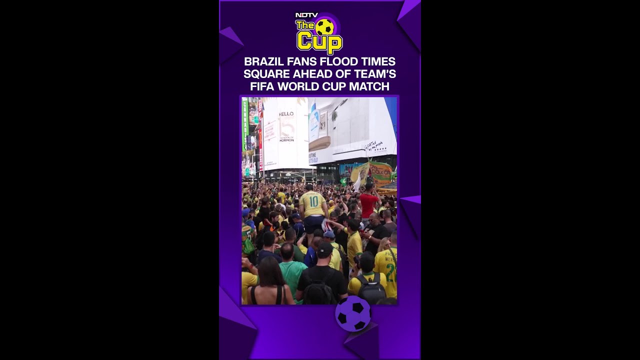 Brazil Fans Flood Times Square With Drums, Chants, Ahead Of Team's FIFA Match