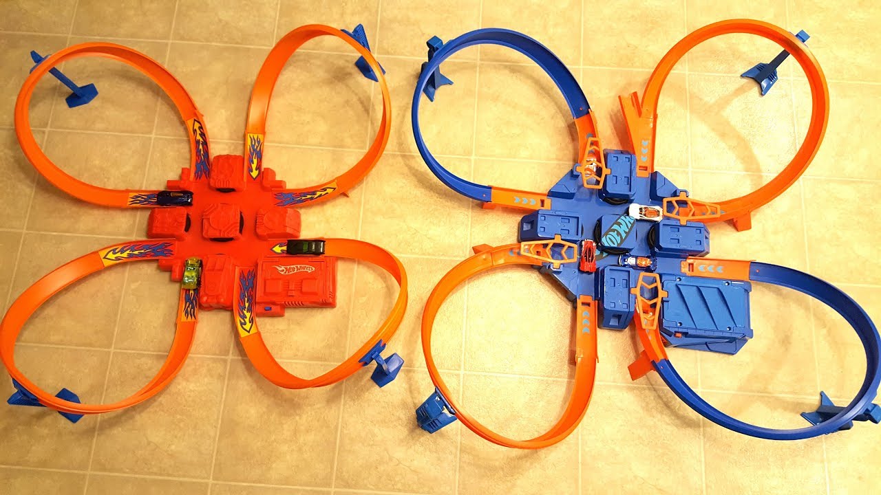Hot Wheels Criss Cross Crash Track Set - Unboxing and Comparison