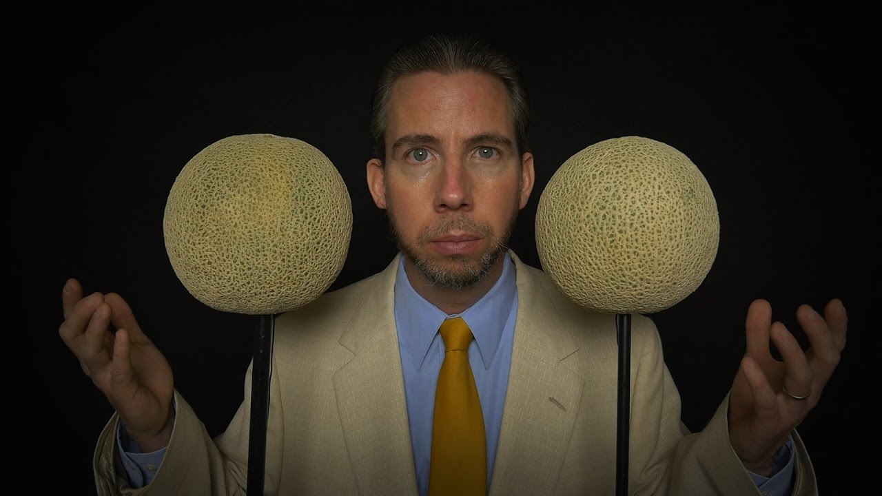Binaural Cantaloupe Microphones [ FruiTech ASMR ]