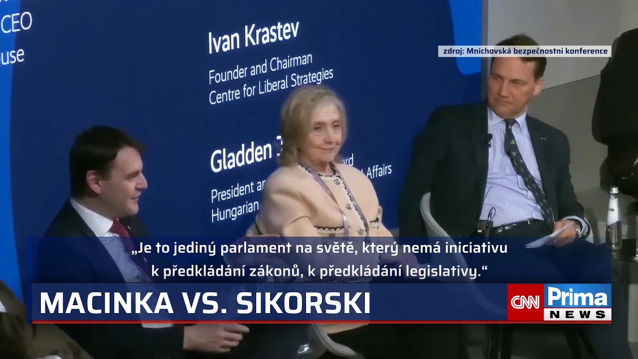 Macinka se v Mnichově střetl s Clintonovou. Do debaty vyt&aacute;hl genderovou revoluci a klima