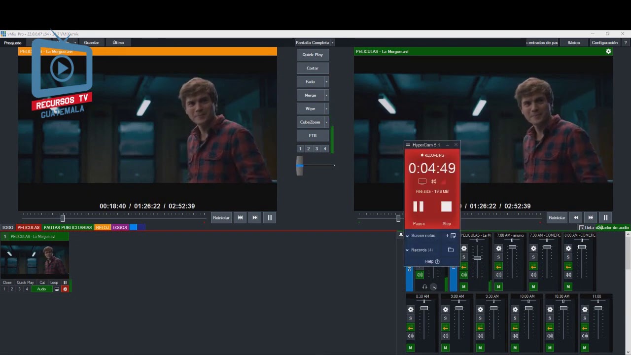 ADJUNTAR VIDEO PLAYLIST PUBLICIDAD UTC 24 7 CON VMIX
