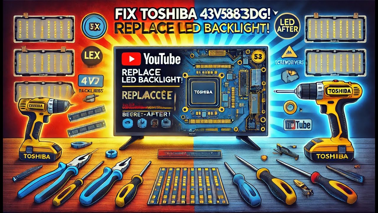 🔧 How to Replace LED on Toshiba 43V5863DG TV | Step-by-Step Guide! 📺✨