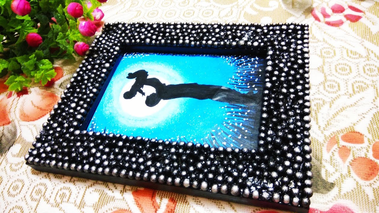 Easy Photo Frame making at home with Thermocol Balls and cardboard - USA